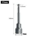 thumbnail image 1 of 100mm Long 6mm-19mm Hexagon Nut Driver Drill Bit Socket Wrench Extension Sleeve, 1 of 10