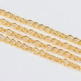 thumbnail image 1 of 100ms Iron Twisted Chains Unwelded with Spool Lead Free & Nickel Free Golden 5x3x0.8mm about 328.08 Feet(100m)/roll, 1 of 2