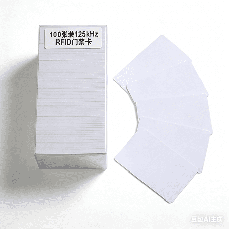 RAYCCI 100 Pack 125kHz RFID Proximity ID Cards, Read Only TK4100 EM4100 Chip, 0.8mm Thick, CR80 Standard Size for Access Control, Time Attendance & Door Entry
