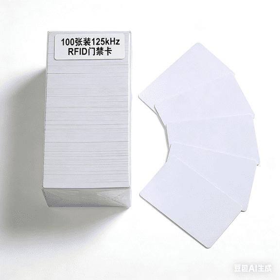 RAYCCI 100 Pack 125kHz RFID Proximity ID Cards, Read Only TK4100 EM4100 Chip, 0.8mm Thick, CR80 Standard Size for Access Control, Time Attendance & Door Entry