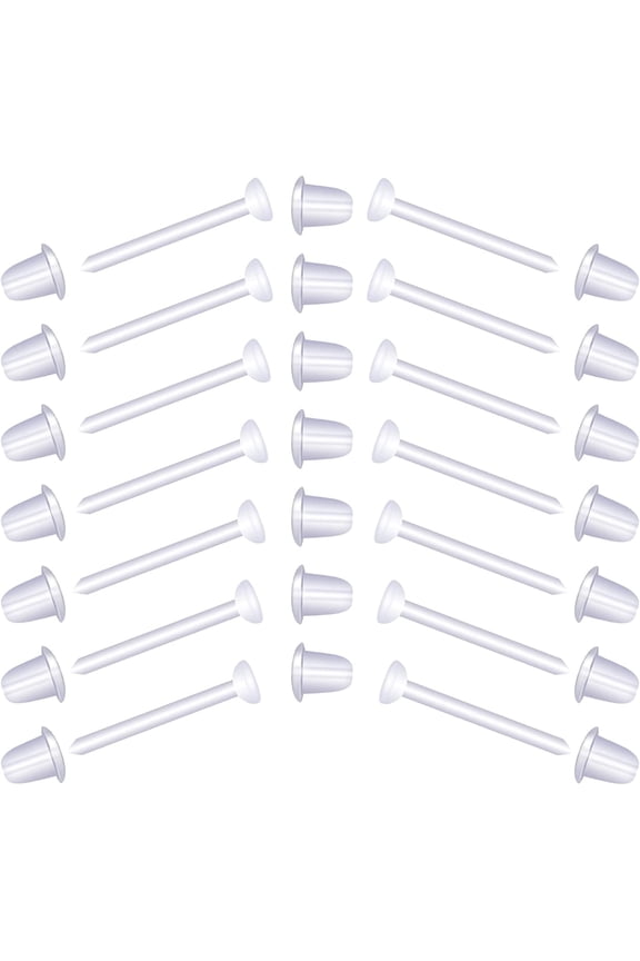 100pairs Plastic Earrings, Clear Earrings Invisible Plastic Earrings Plastic Transparent Earrings Plastic Post Earrings Earring Protectors Clear Earrings for Sports Jewelry Making Women Men