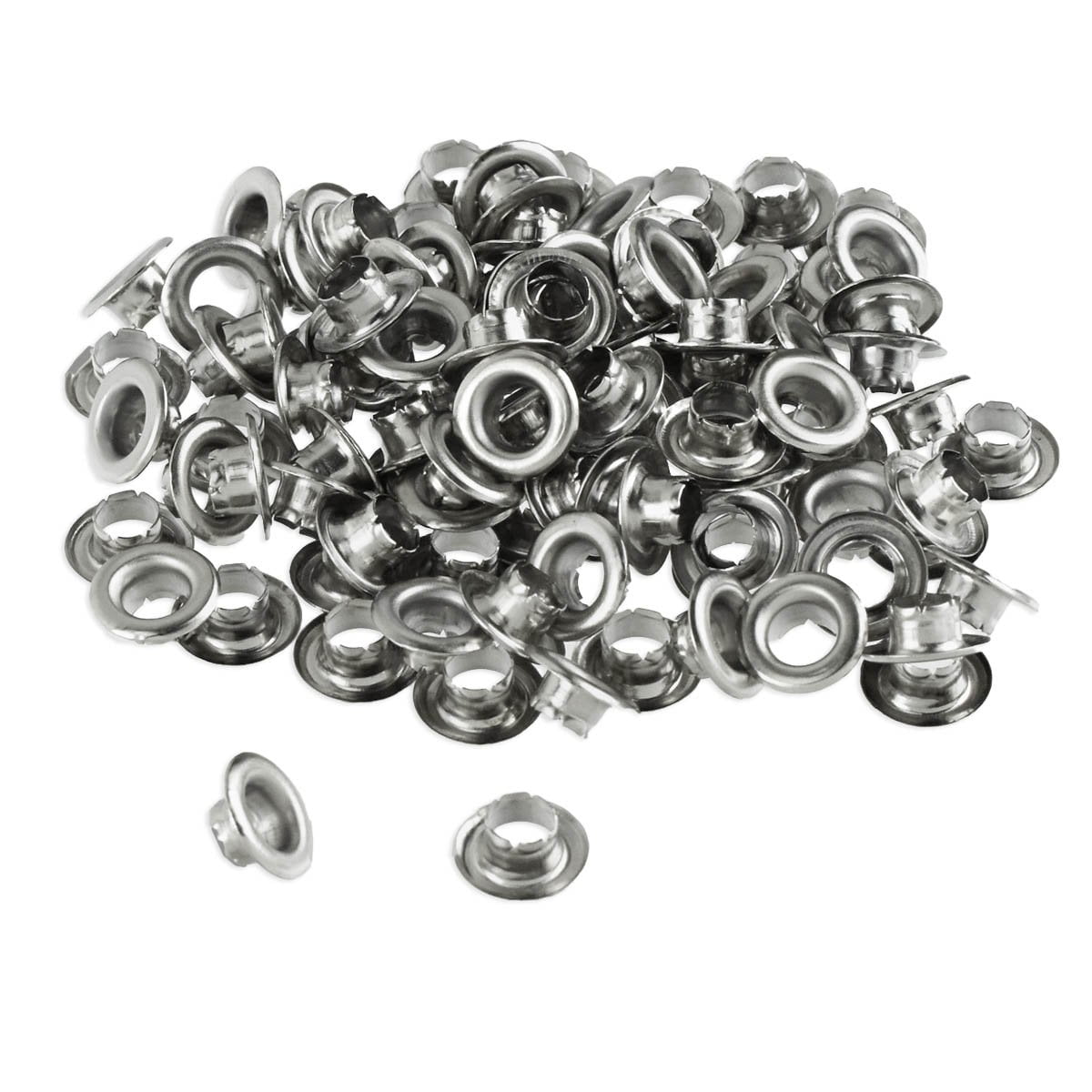 Hilitchi 200Pcs 1/2 Inch - 12mm Silver Thicken Grommet Eyelets Metal  Eyelets with Washers Assortment Kit, Hole Self Backing Eyelet for Bead  Cores