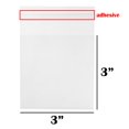 thumbnail image 1 of 100pc 3" X 3" 2Mil Clear Flat Re-Sealable Food Grade Cellophane OPP Bags for Candy, Cookies, Baked Goods, Packaging and Retail, 1 of 16