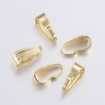 thumbnail image 1 of 100pc 304 Stainless Steel Snap on Bails Golden 8.5x3.5x4mm Inner: 3x8mm, 1 of 2