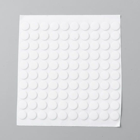 100pc Acrylic Double-sided Adhesive Tape Glue Point Dot Flat Round White 8x1~1.3mm