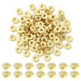 thumbnail image 1 of 100pc CCB Plastic Beads Flat Round/Disc Golden 6x2mm Hole: 2.2mm, 1 of 5