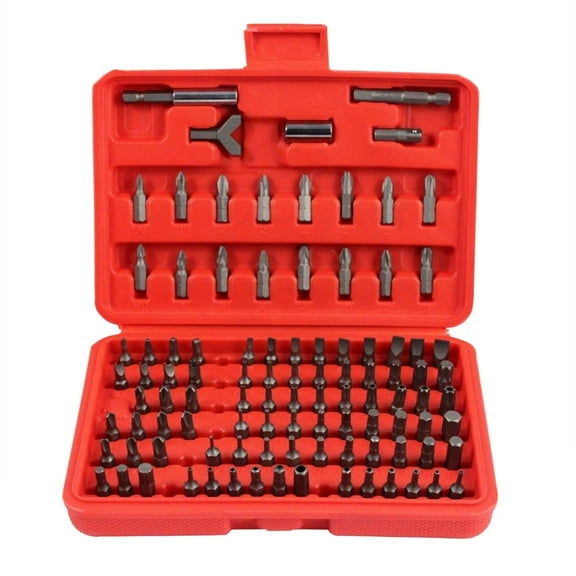 100pc CRV Security Tamperproof Steel Screwdriver Bit Set Socket Adapter Wing Nut