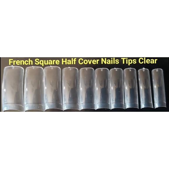 100pc Half Cover Nail Tips / French / Medium French / Flat French / French Square /Stiletto / c curve Fake False Nail tips in Bag Jargod