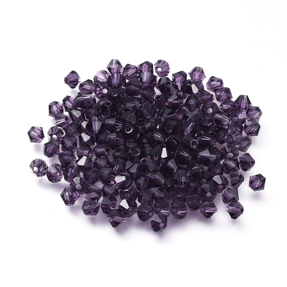 100pc Imitation Austrian Crystal Beads Grade AAA Faceted Bicone DarkSlate Blue 3x3mm Hole: 0.7~0.9mm