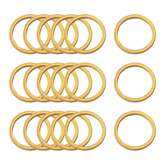 100pc Ion Plating(IP) 304 Stainless Steel Linking Ring Ring Real 18K Gold Plated 12x0.8~1mm
