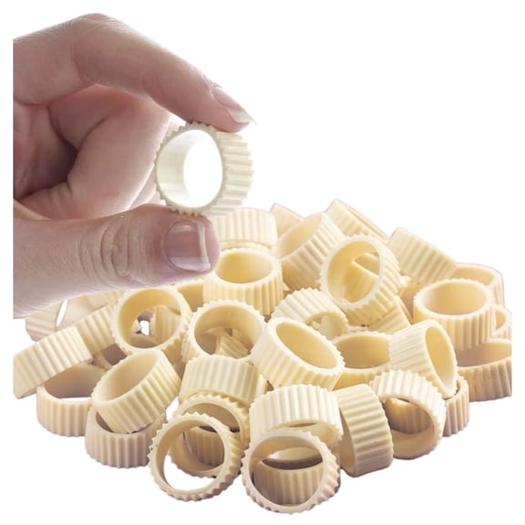 Factory Direct Craft Ivory Rubber Candle Grippers, Package of 100, Taper Candle Holder Rings