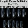thumbnail image 1 of 100pc Long Coffin Ballet Full Cover Fake Nails False Nail Tips Artificial Nails Tips Press on nails Jargod, 1 of 2