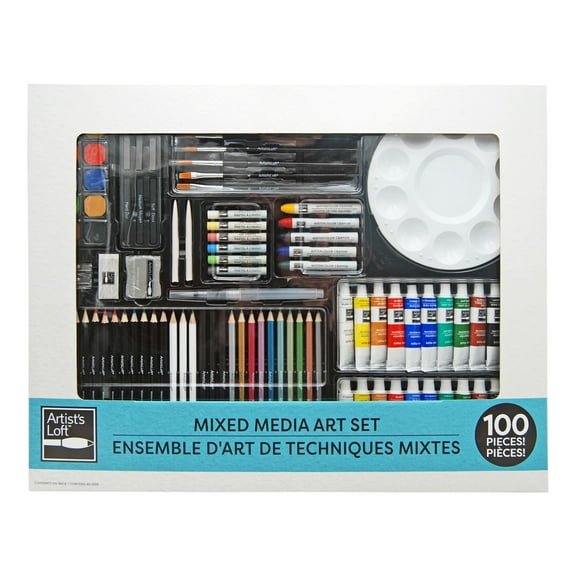 100pc. Mixed Media Art Set by Artist's Loft - Art Set for Drawing - Painting - Coloring - Arts & Crafts - 1 Pack
