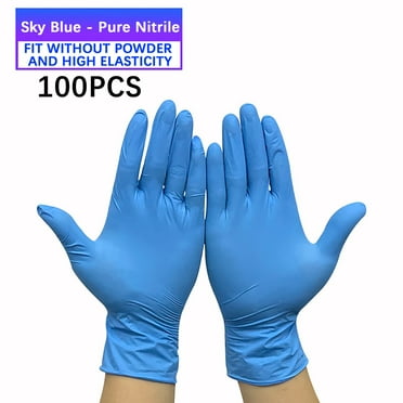 100pc Nitrile Dishwashing Gloves, Household Food Grade Labor Protection Thickened Disposable Nitrile Gloves Non-Sterile LatexFree Disposable Gloves On 2024