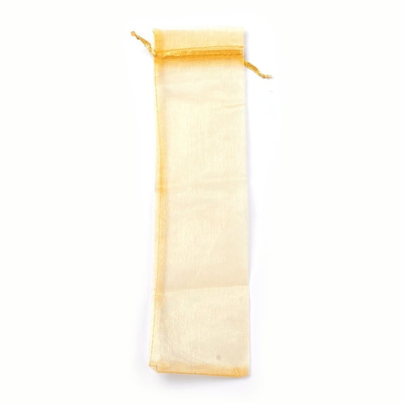 100pc Organza Bags Rectangle Gold