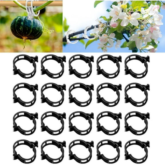 100pc Plant Support Clips, Black Tomato Trellis Clips