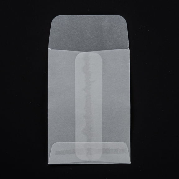 100pc Rectangle Translucent Parchment Paper Bags for Gift Bags and Shopping Bags Clear 9cm Bag: 7x5x0.03cm