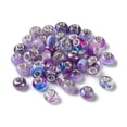 thumbnail image 1 of 100pc Resin European Beads with Platinum Plated Brass Core Rondelle Medium Orchid 13.5x9mm Hole: 5mm, 1 of 3