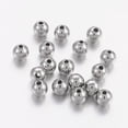 thumbnail image 1 of 100pc Stainless Steel Beads Solid Round Stainless Steel Color 4mm Hole: 1.2mm, 1 of 2