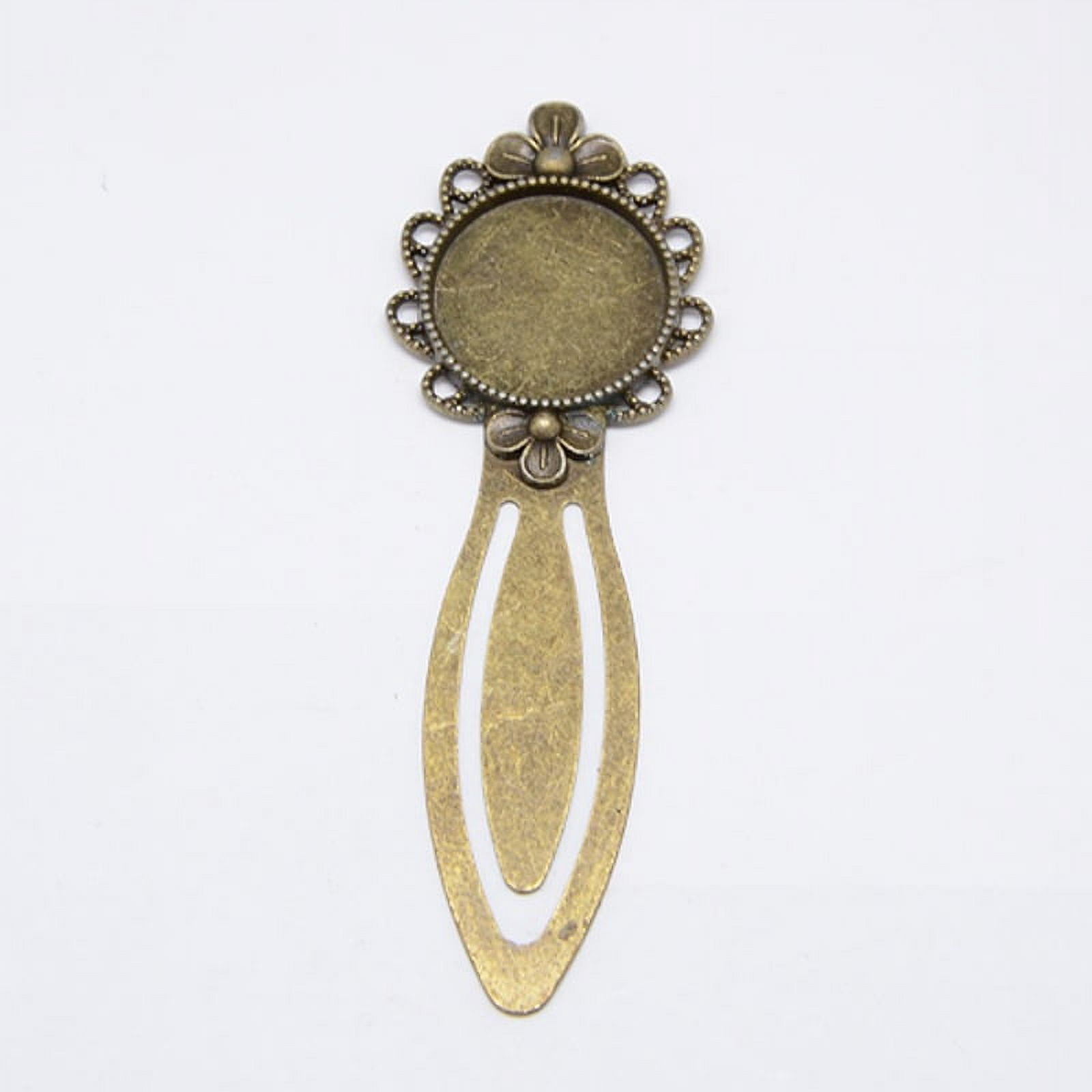 100pc Tibetan Style Bookmark Cabochon Settings Cadmium Free & Nickel Free & Lead Free Antique Bronze Tray: 20mm 83x28x4mm