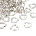 thumbnail image 1 of 100pc Tibetan Style Linking Rings Heart Cadmium Free & Nickel Free & Lead Free Silver 10x10x1mm, 1 of 4