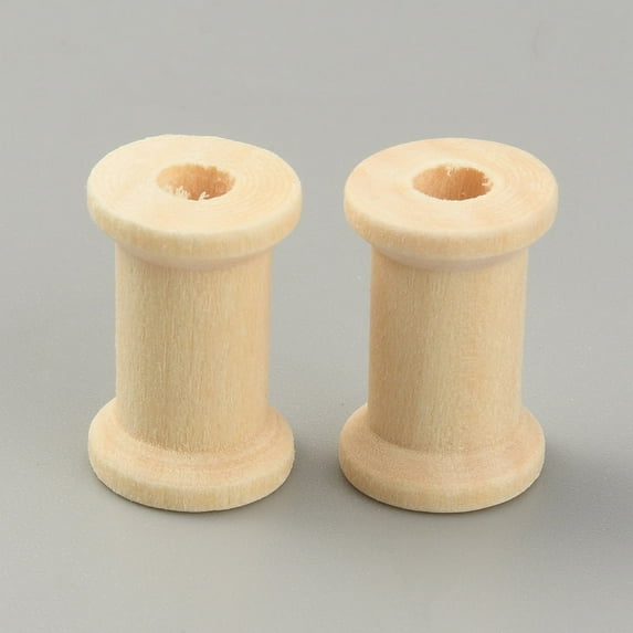 100pc Wooden Empty Spools for Wire Thread Bobbins BurlyWood 2.3x1.4cm DIY DIY