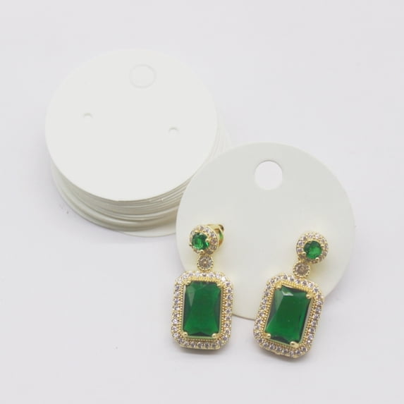 100pc jewelry pendant earring set card black and white cowhide design earring set card jewelry earring card white circular 100card