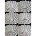 thumbnail image 1 of 100pc summer Party Dance Folding white silver Hand Fan w/ GIFT BAG wedding favor, 1 of 1