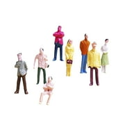 100pcs 1100 scale small Standing People Figure Toys for Diorama, Model Train Park, Architecture Projects Painted