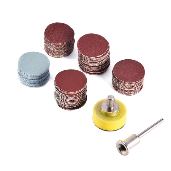 100pcs 1 Inch/25mm Sanding Discs Pad Sander Disk Kit with 1/8 Shank Abrasive Polish Pad Plate for Dremel Rotary Tool, 100/180/240/1500/3000 Grit Paper