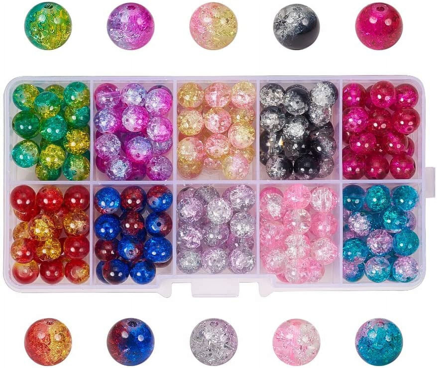 PURPLE Crystal Beads Round 8mm Beads for Jewelry Making Bulk 180 pcs Glass  Beads