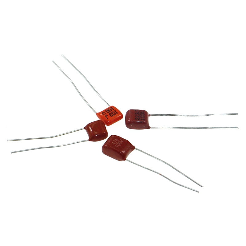 Condensatori a film in polipropilene 10 valore PP condensatore kit 10nF ~ 470nF CBB Film condensatore fai te kit assortimento di condensatori audio di(ogni 10 pezzi) con scatola