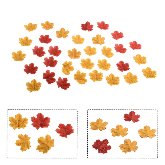 100pcs 100/200Pcs Artificial Maple Leaves Wedding Party Props Autumn Fake Maple Leaf Multi Pattern Mixed Thanksgiving Christmas Decor Smile Home