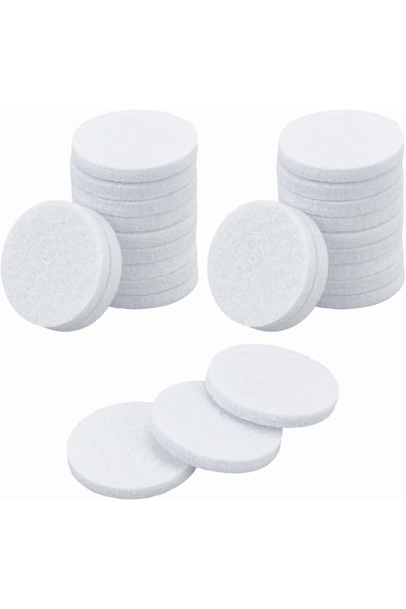 100pcs 100Pcs 30mm Round Aromatherapy Diffuser Refill Pad Essential Oil Diffuser Replacement Refill Pads Microfiber Absorbing Circle Essential Pads for Diffuser Necklace Vent Clip Home Car
