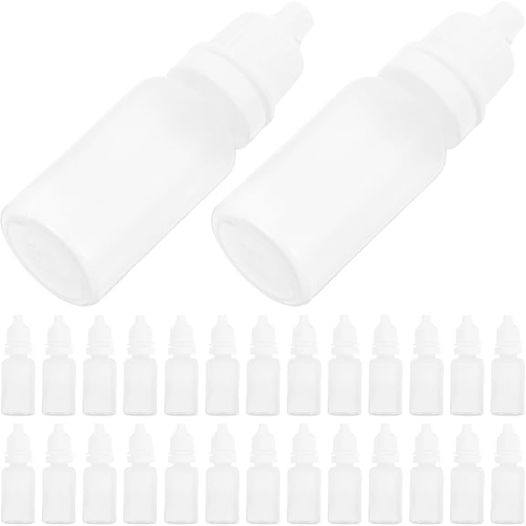 100pcs 10ml Plastic Dropper Bottles with Caps Small Squeezable Liquid Storage Containers for Oils Eye Drops Use