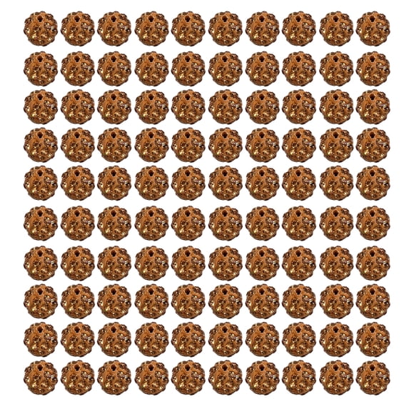 100pcs 10mm Disco Clay Beads Round Bead Colorful Rhinestones Beads for Necklace Jewelry Craft Supplies