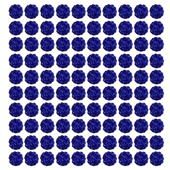 100pcs 10mm Disco Clay Beads Round Bead Colorful Rhinestones Beads for Necklace Jewelry Craft Supplies