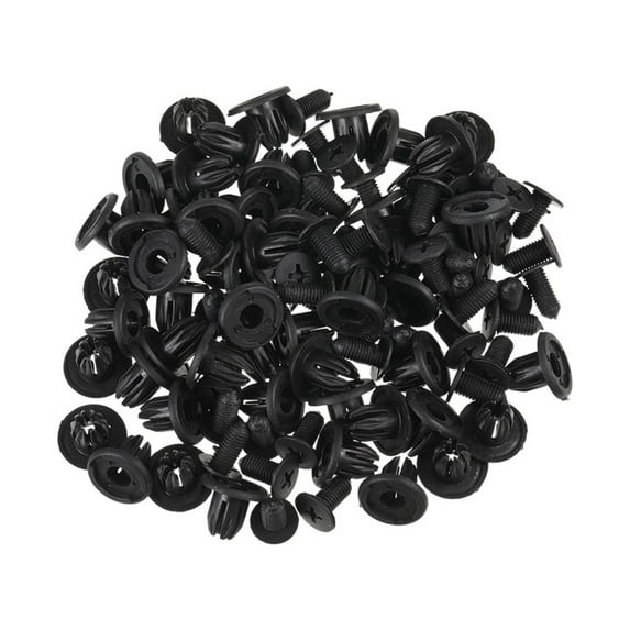 100pcs - 10mm Nylon Clips Plastic Push Type Rivet Retainer Fastener Bumper Pin Fender Flare Compatible with Honda Accord