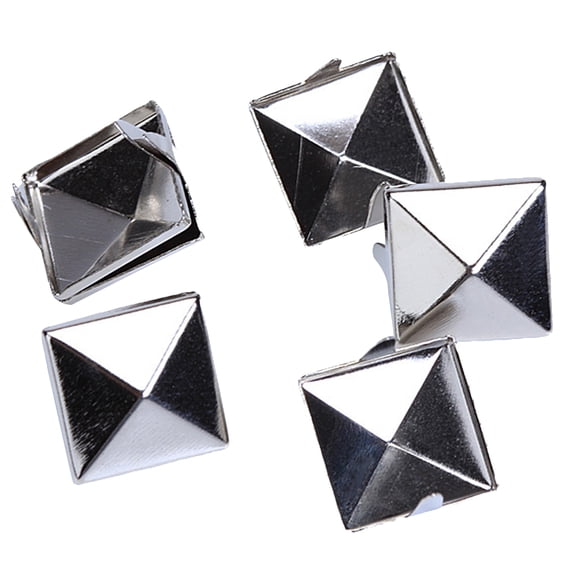 100pcs 12mm Pyramid STUDS Spots Spikes RIVETS Punk Leathercraft DIY Biker