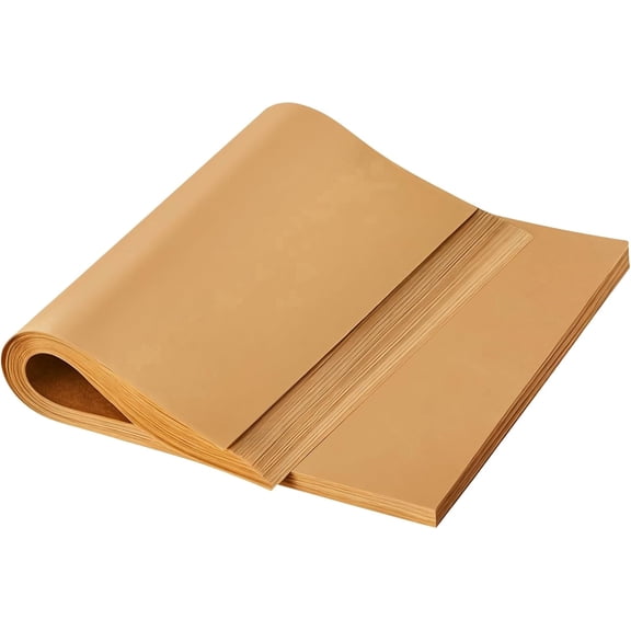 100pcs 12x16 inch Unbleached Parchment Paper Sheets for baking, Heavy Duty Precut Parchment Paper Half Sheet Pans, Brown Non-Stick liners for Oven, Cooking & Wrapping Food, Air Fryer Liners