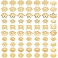 thumbnail image 1 of 100pcs 14K Gold Flower Bead Cap Bead End Caps Brass Filigree Metal Spacer Beads Caps End Charm Caps, 1 of 7