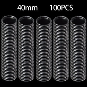 100pcs 16/24/25/27/28/32/35/39/40/41mm Plastic Clear Coin Capsules Storage Box Coin Capsules Protection Container Collection Box