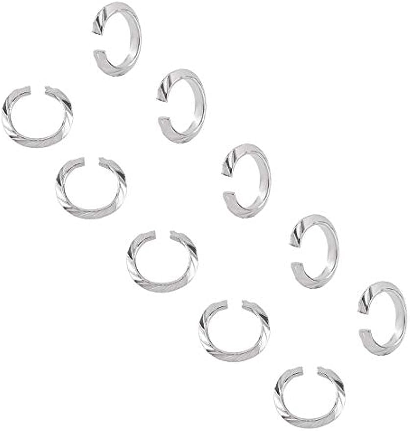 100pcs 16mm Twisted Donut Open Jumps Rings 304 Stainless Steel Jump Rings Connectors O Rings for