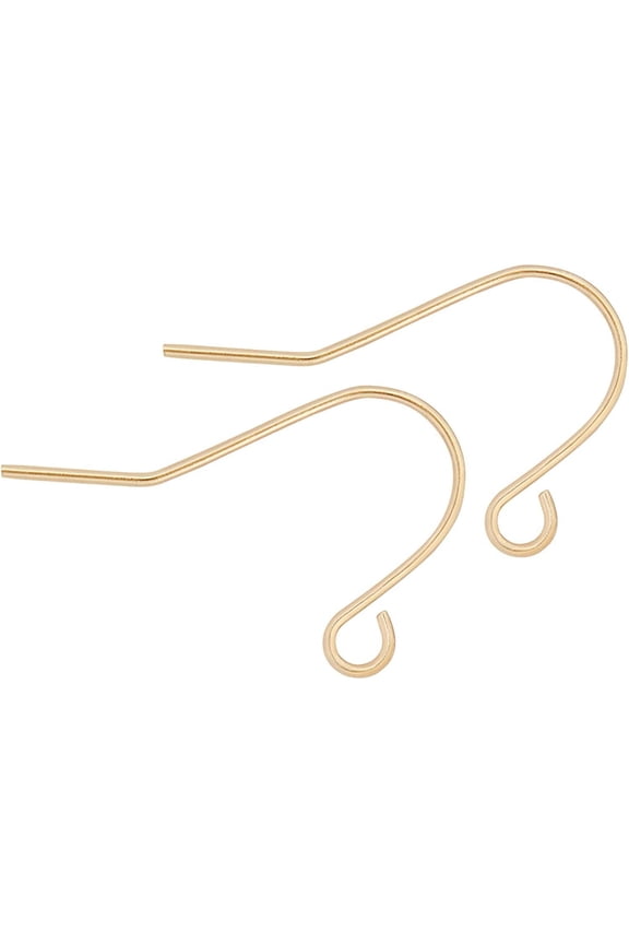 100pcs 18K golden Plated French Earring Hooks with Loop Dangle Earring Findings for DIY Earring Making 13x20x0.7mm