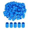 thumbnail image 1 of 100pcs 19mm(3/4') Rubber End Caps Cover Vinyl Screw Thread Protector Round Wire Shelf Caps, Light Blue, 1 of 5