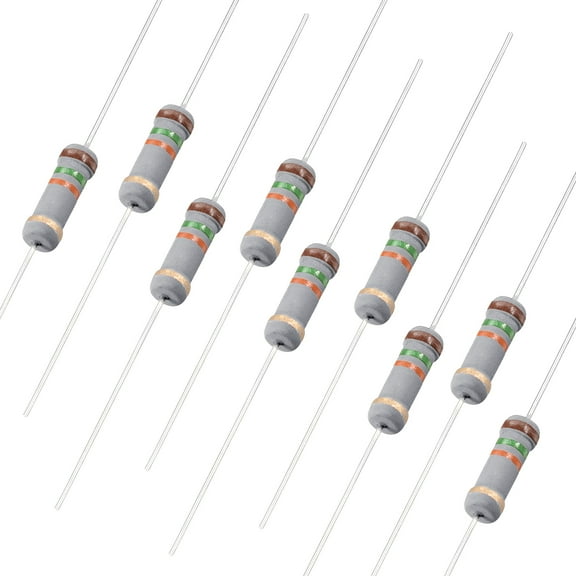 100Pcs 1W 15K Ohm Carbon Film Resistor 5% Tolerance 4 Color Bands