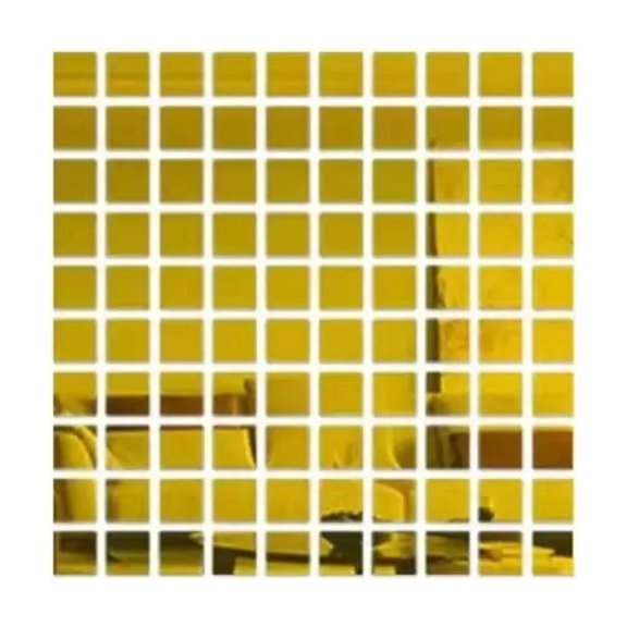 100pcs 2/3/4cm 3D Square Mirror Wall Stickers Self-adhesive Acrylic Mosaic Mirror Surface Tile DIY Wall Decals Room Home Decor
