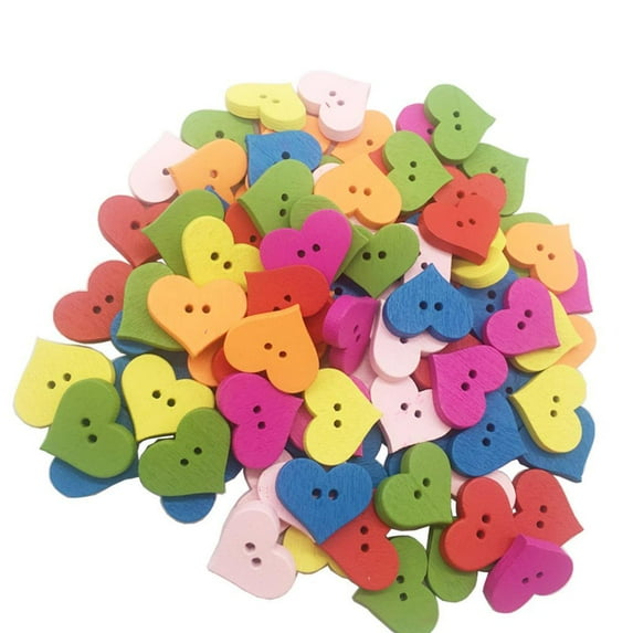 100pcs 2 Holes Wood Sewing ons Bouton
