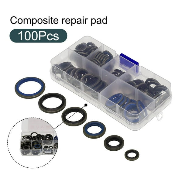 100pcs/ 245pcs Assorted Sealing Gasket Set Rubber Combination Gasket Repair Box