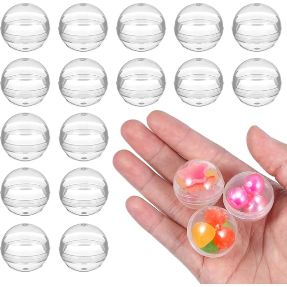 100pcs 28mm Clear Vending Capsules: 1. 1 Inch Empty Round Display Containers for Claw Machines, Candy, And Bead Storage - Fillable Plastic Organization Balls